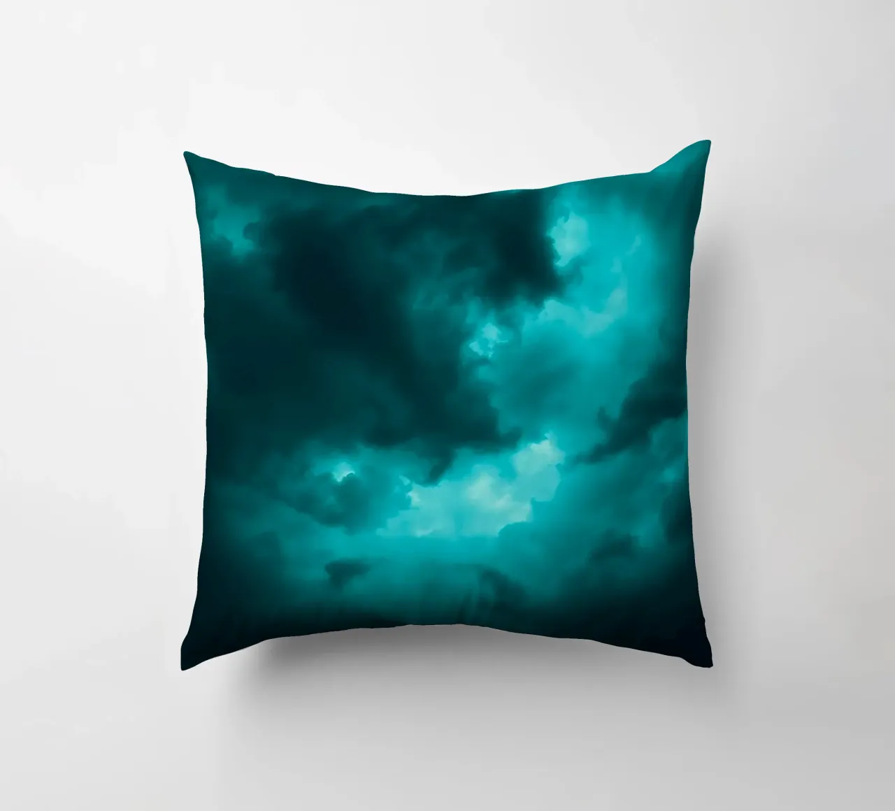 Dramatic clouds swirl in a moody sky just before the storm decorative cushion by DesignDoodle