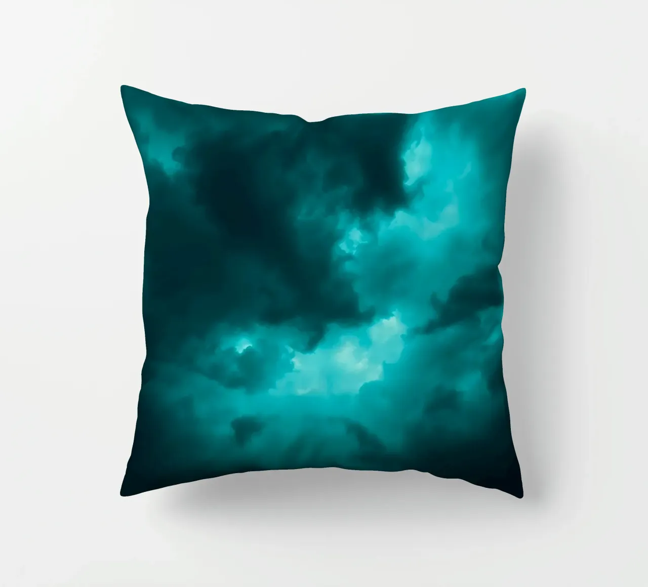 Dramatic clouds swirl in a moody sky just before the storm decorative cushion by DesignDoodle