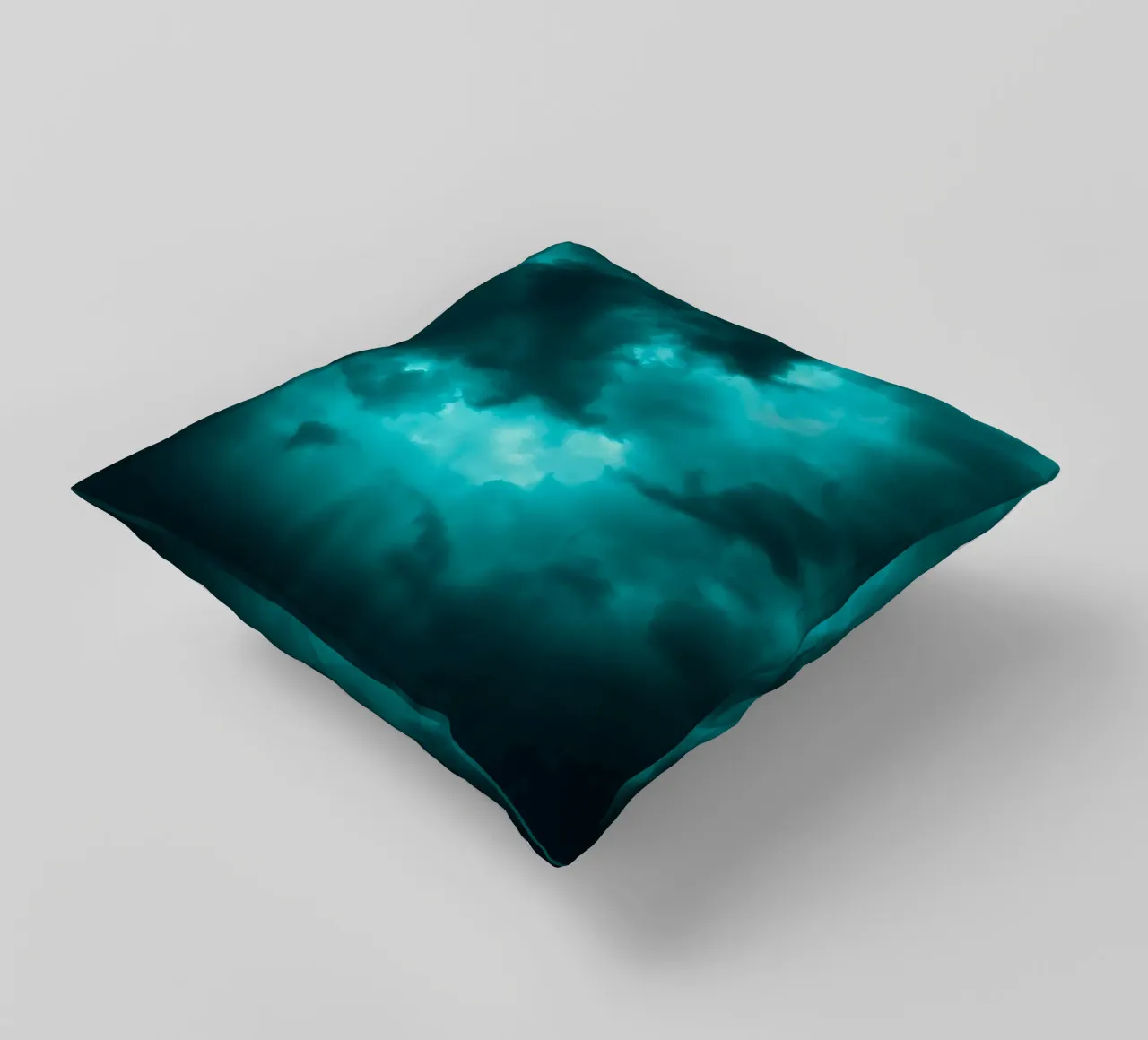 Dramatic clouds swirl in a moody sky just before the storm decorative cushion by DesignDoodle