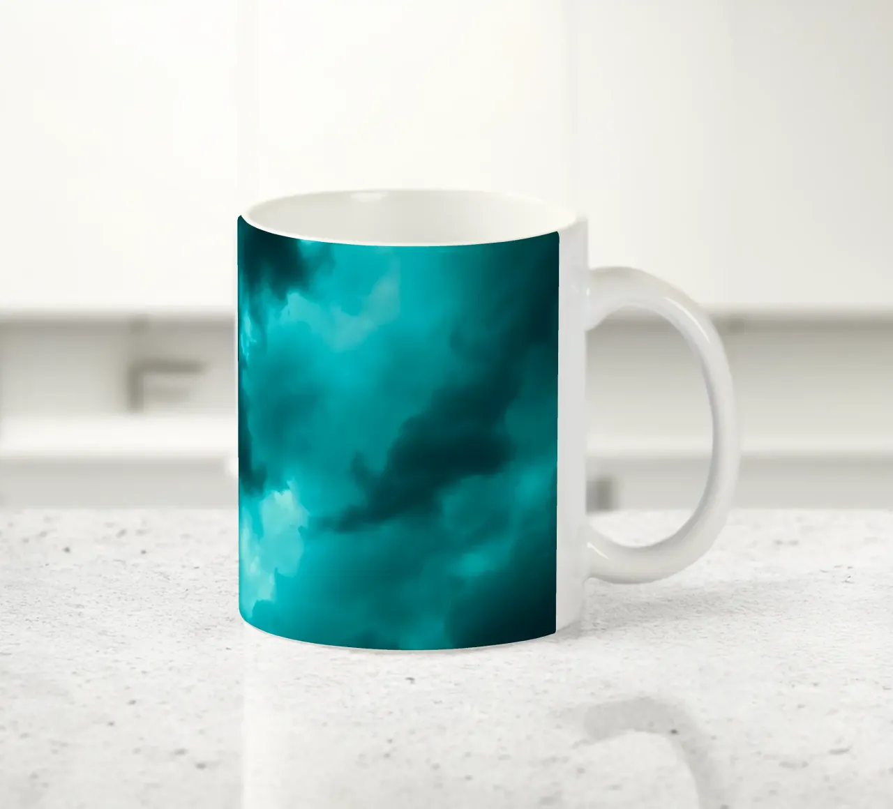 Dramatic clouds swirl in a moody sky just before the storm ceramic mug by DesignDoodle