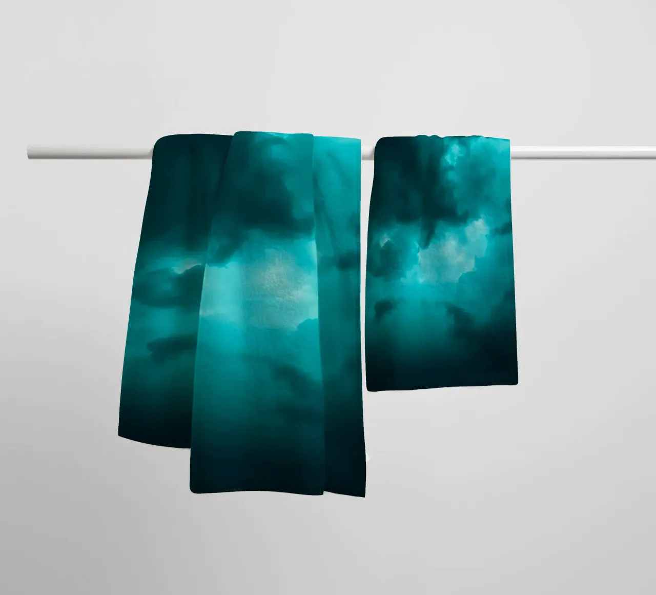 Dramatic clouds swirl in a moody sky just before the storm towel by DesignDoodle