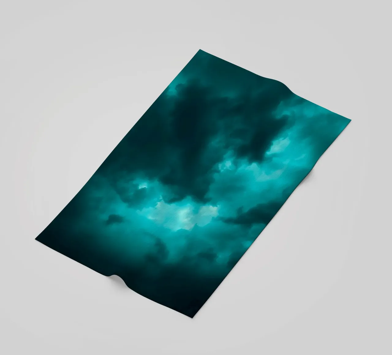 Dramatic clouds swirl in a moody sky just before the storm beach towel by DesignDoodle