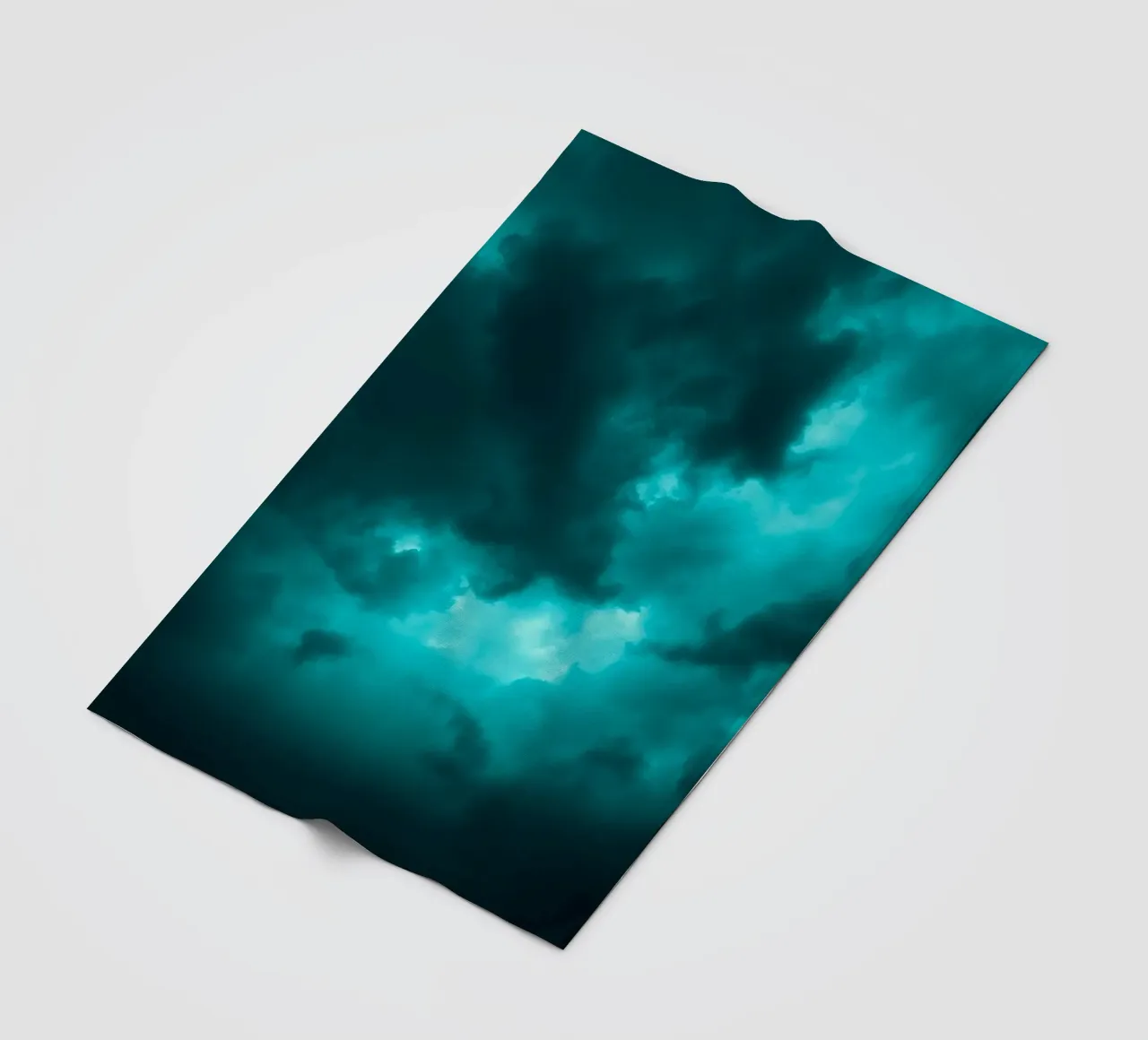 Dramatic clouds swirl in a moody sky just before the storm fleece blanket by DesignDoodle