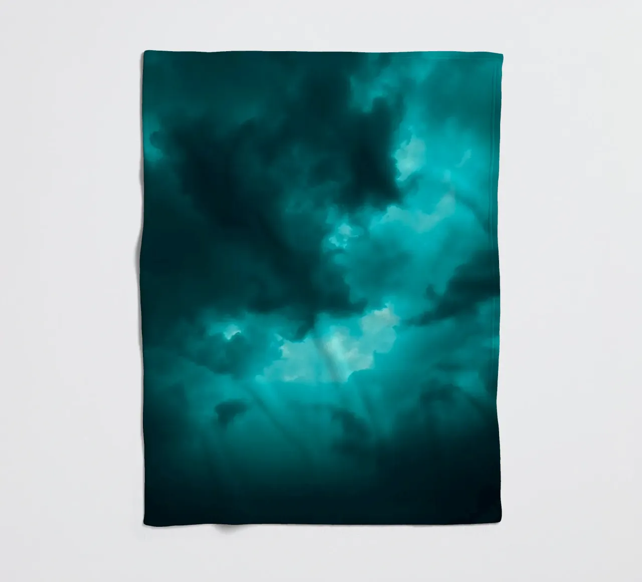 Dramatic clouds swirl in a moody sky just before the storm fleece blanket by DesignDoodle