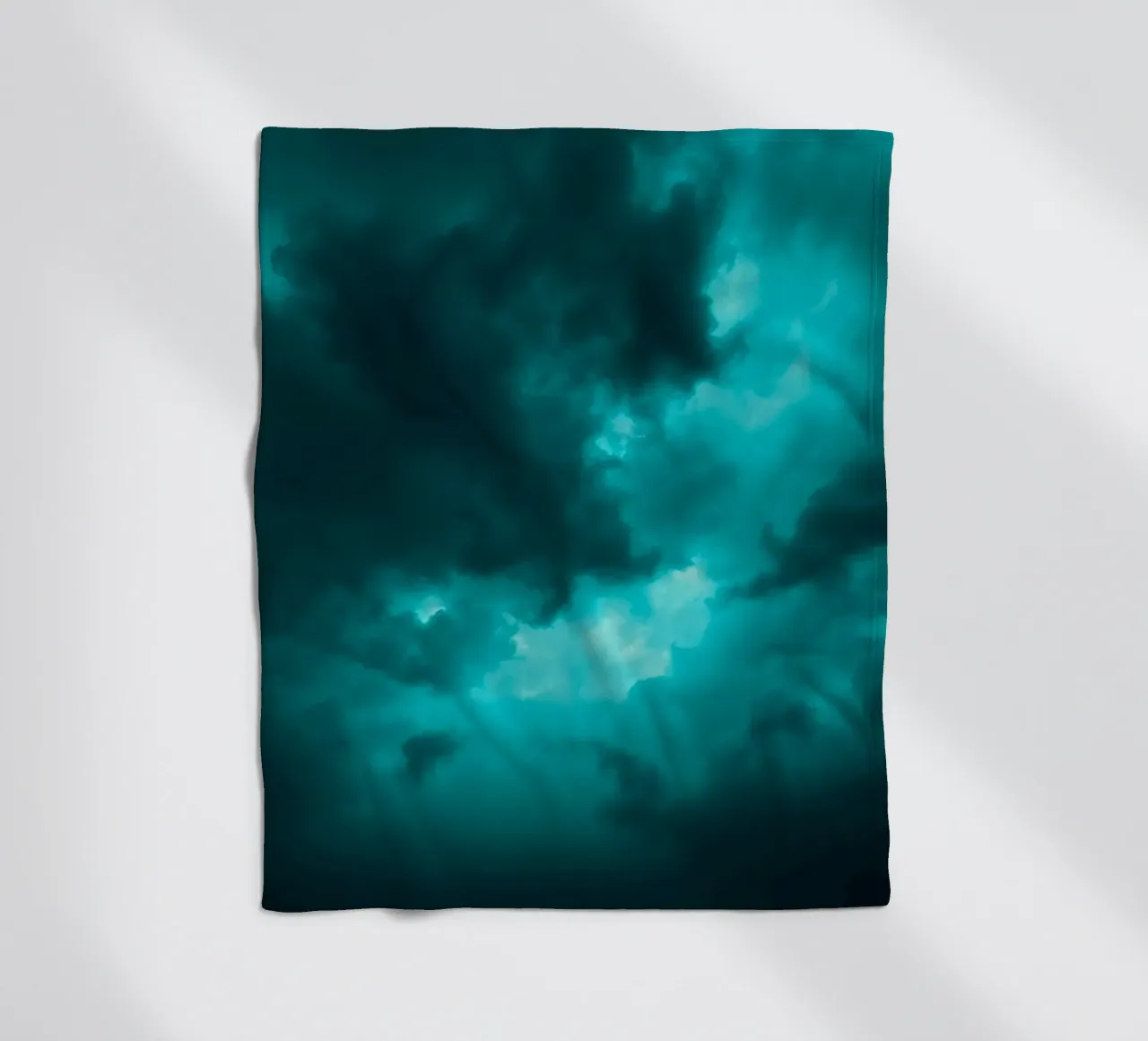 Dramatic clouds swirl in a moody sky just before the storm fleece blanket by DesignDoodle