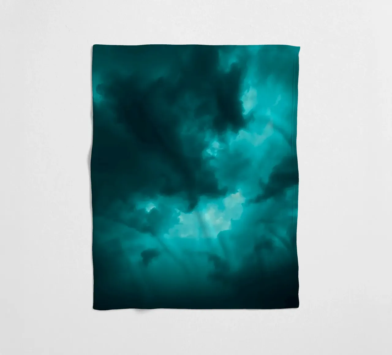 Dramatic clouds swirl in a moody sky just before the storm fleece blanket by DesignDoodle