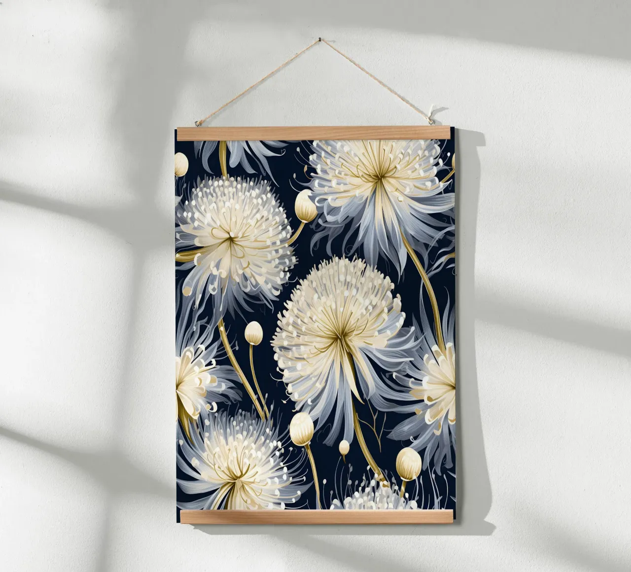 Denti di leone dorati poster da Botanical Pattern House