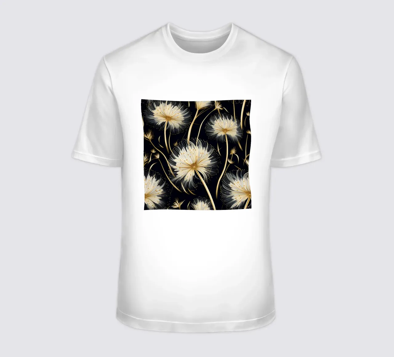 Golden Dandelions t-shirt by Botanical Pattern House