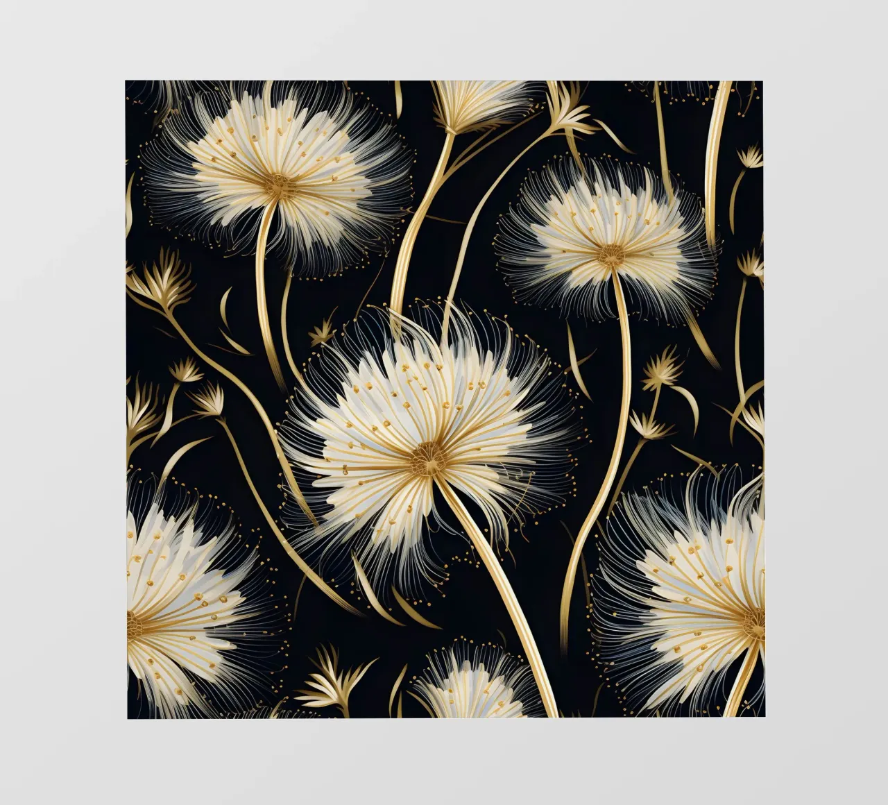 Denti di leone dorati telo in pvc da Botanical Pattern House