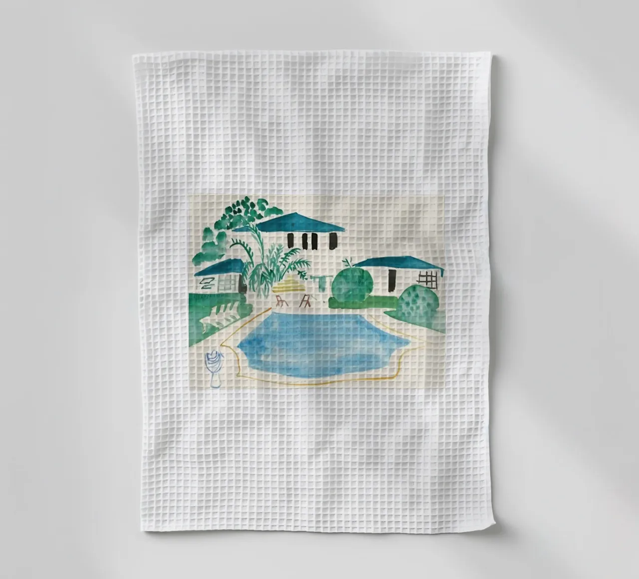 Piscina retrò canovaccio da cucina da Maegan