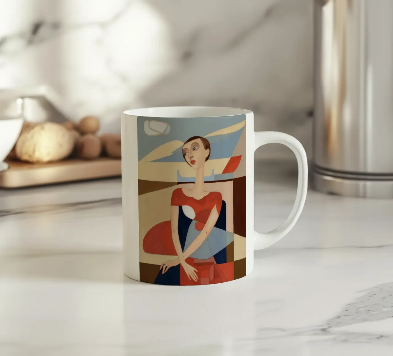 Eleganza in bilico tazza in ceramica da Crimson Whisper