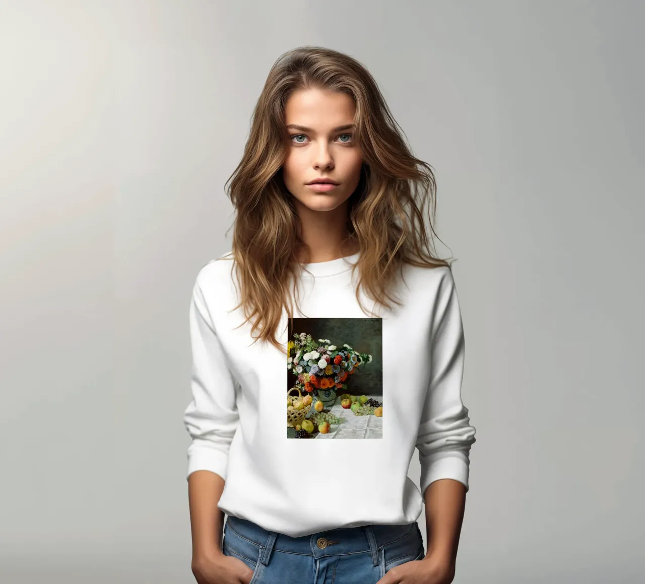 Natura morta con fiori e frutta felpa da Maegan
