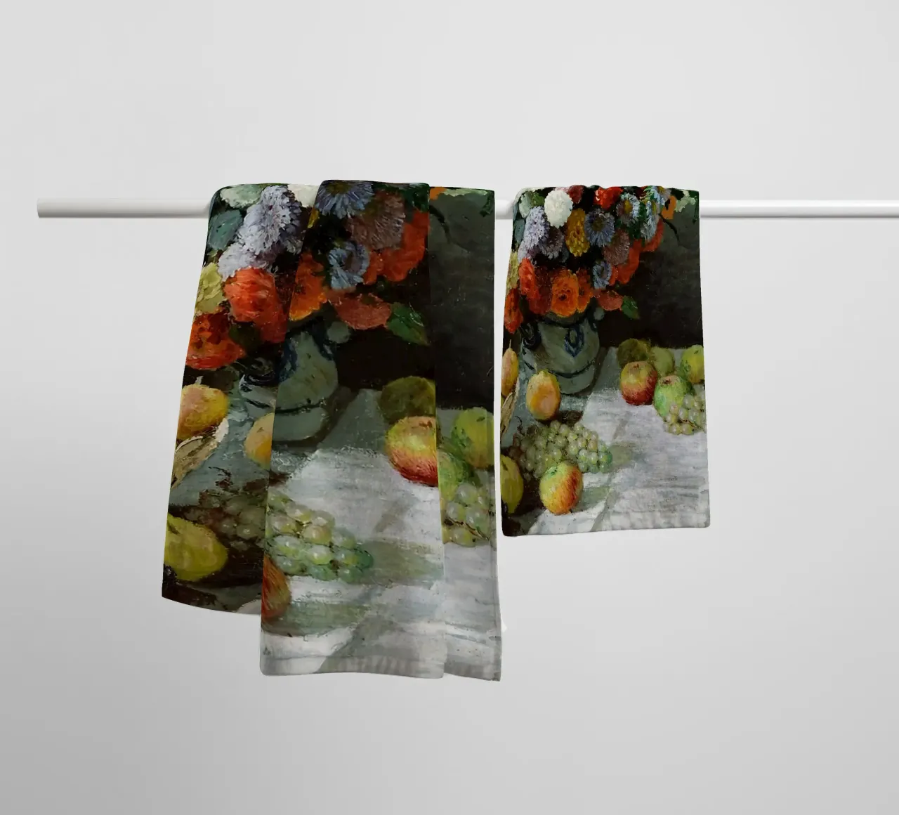 Natura morta con fiori e frutta asciugamano da bagno da Maegan