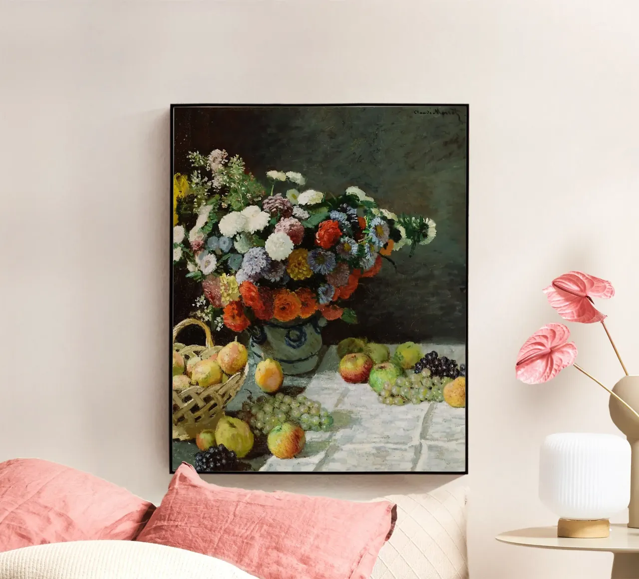 Natura morta con fiori e frutta plexiglass da Maegan