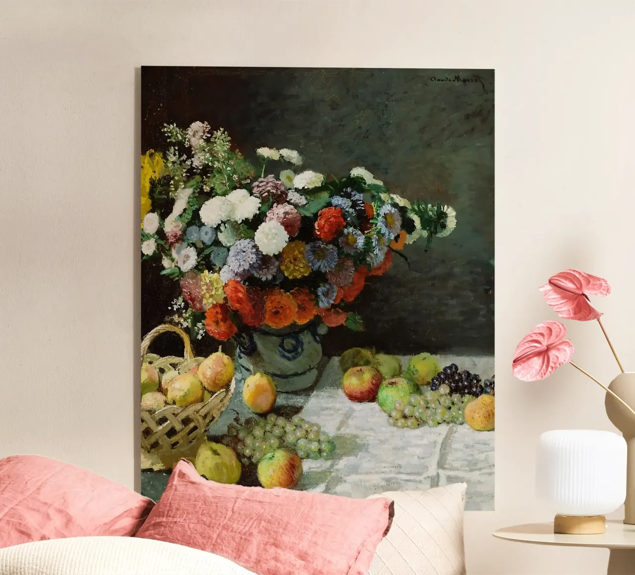 Natura morta con fiori e frutta plexiglass da Maegan
