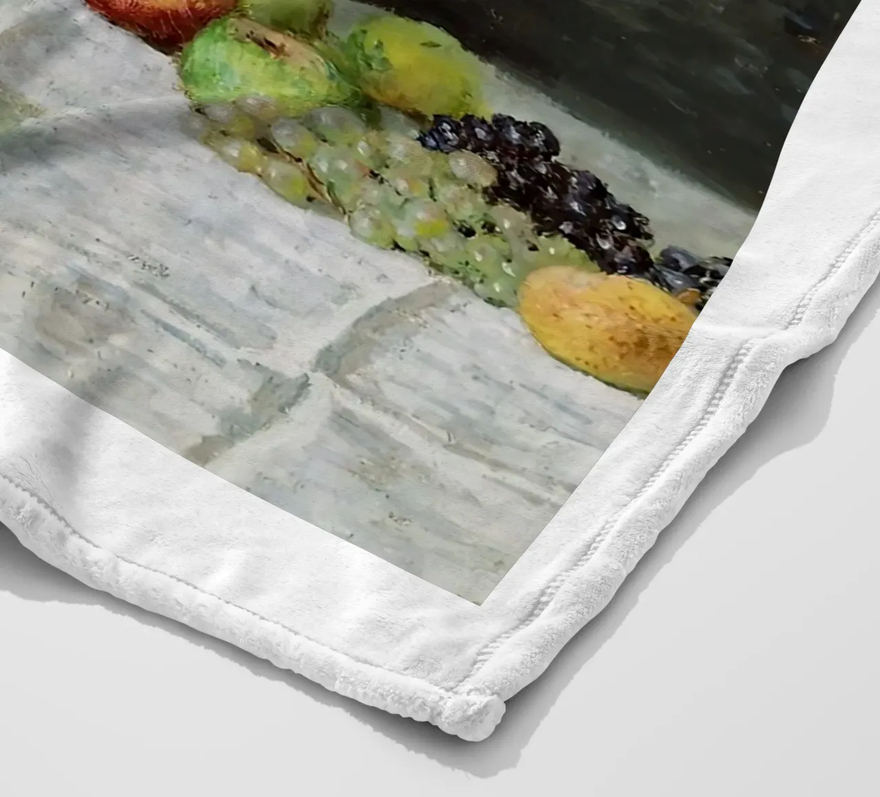 Natura morta con fiori e frutta coperta in pile da Maegan