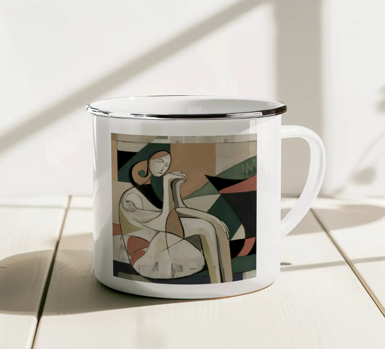 Silenzio contemplativo tazza in smalto da Crimson Whisper