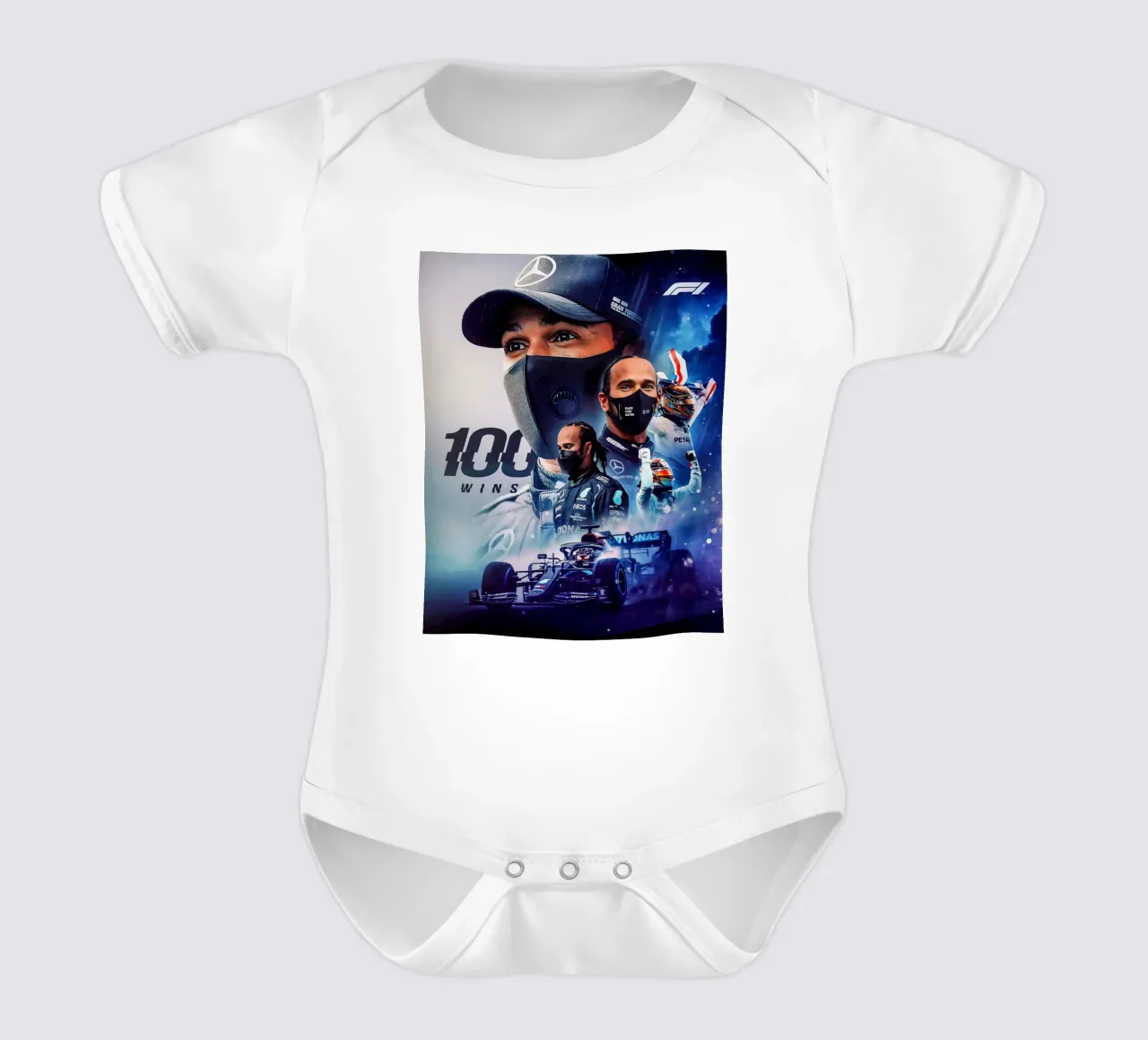 Lewis Hamilton body neonato maniche corte da Agus Creative
