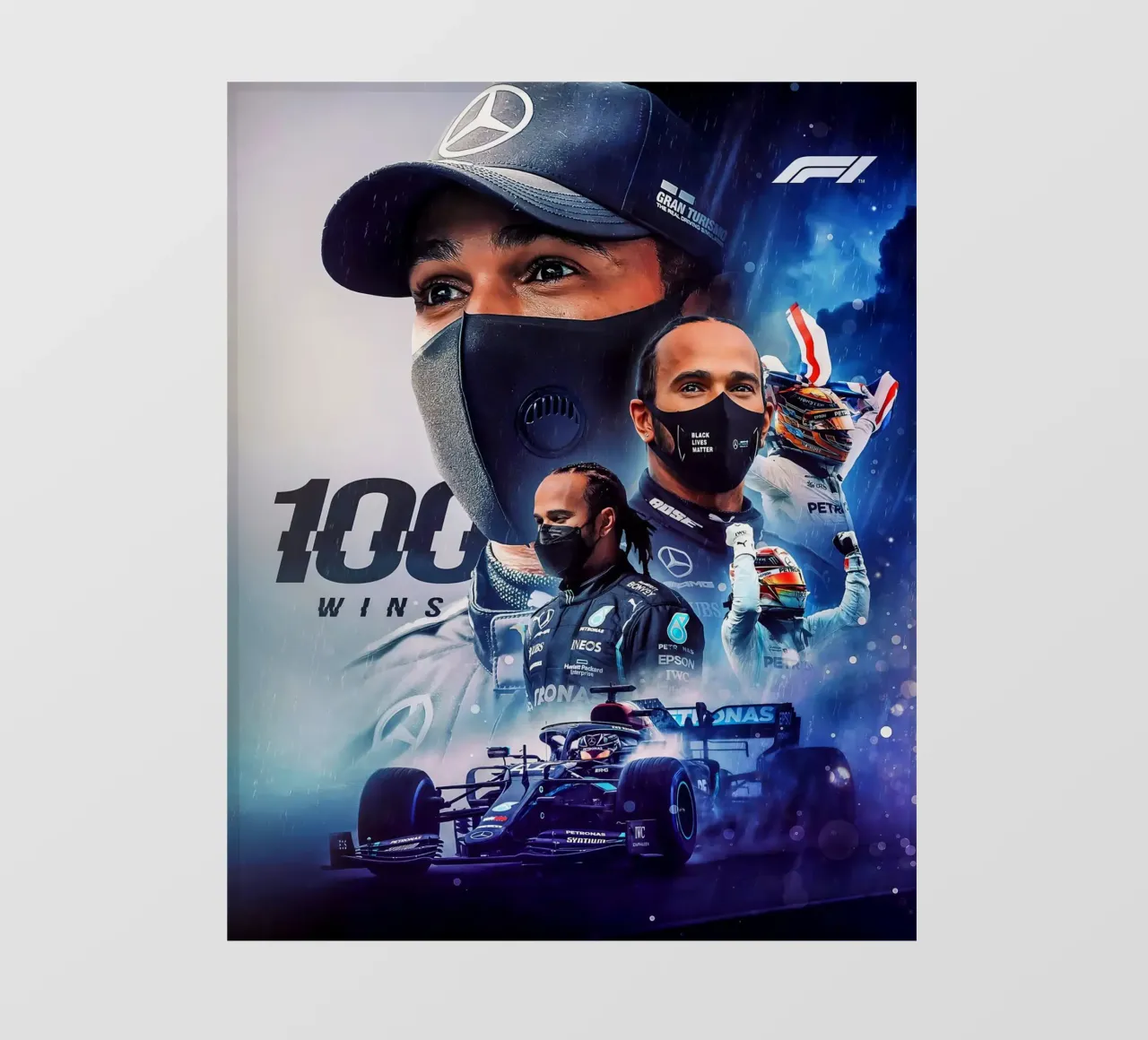 Lewis Hamilton telo in pvc da Agus Creative
