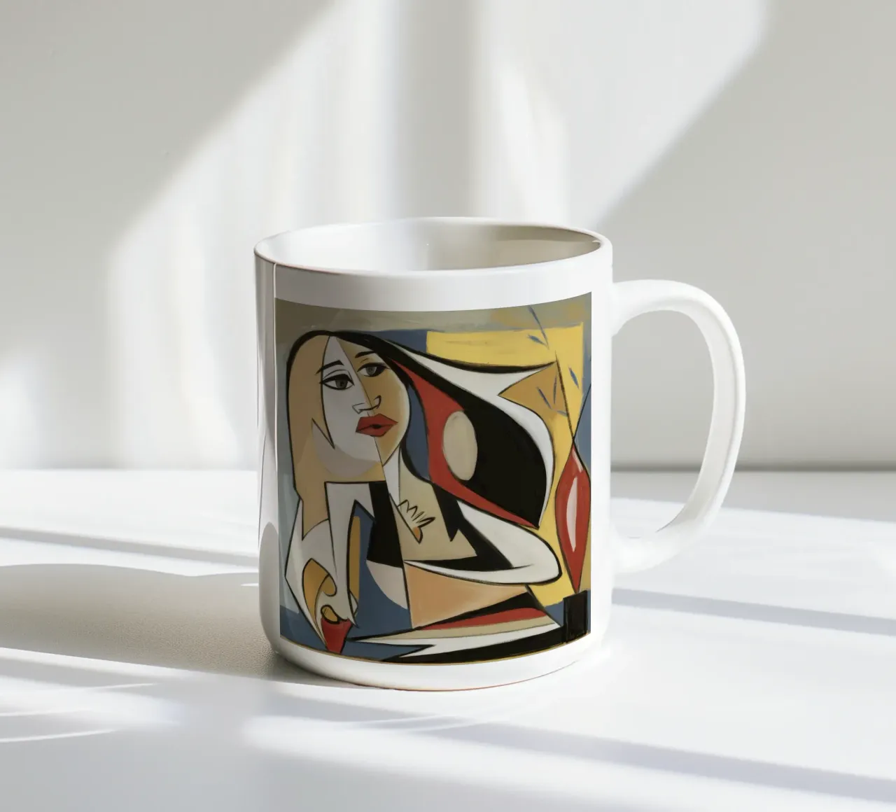 Dynamische vorm keramische mok van Crimson Whisper
