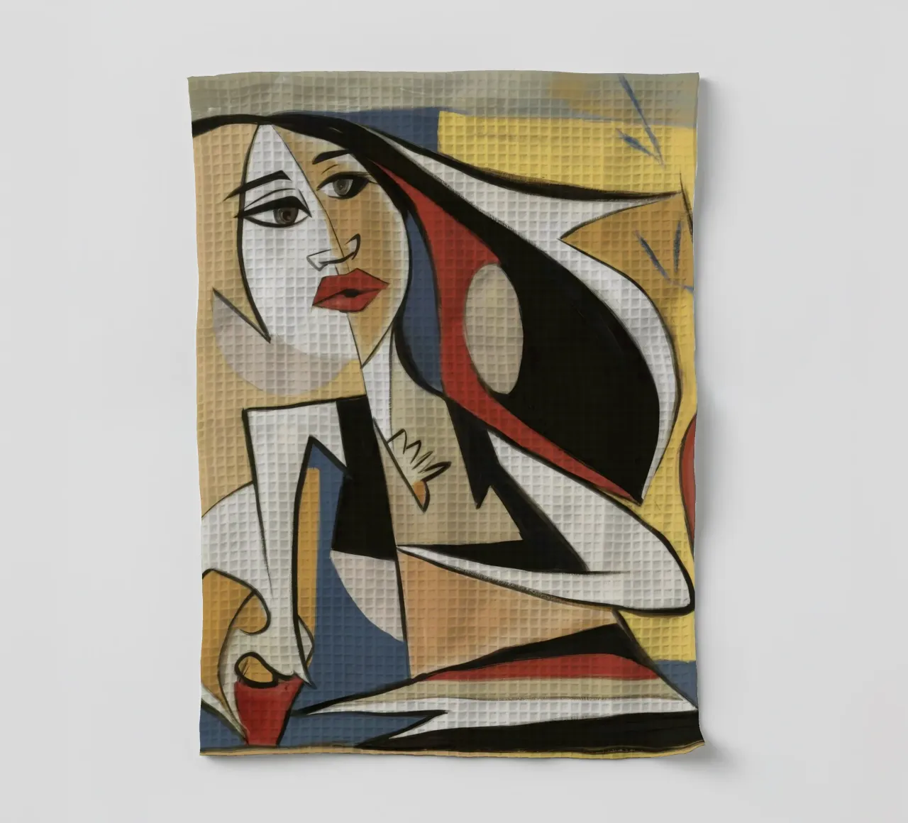 Dynamic Form tea towel by Crimson Whisper