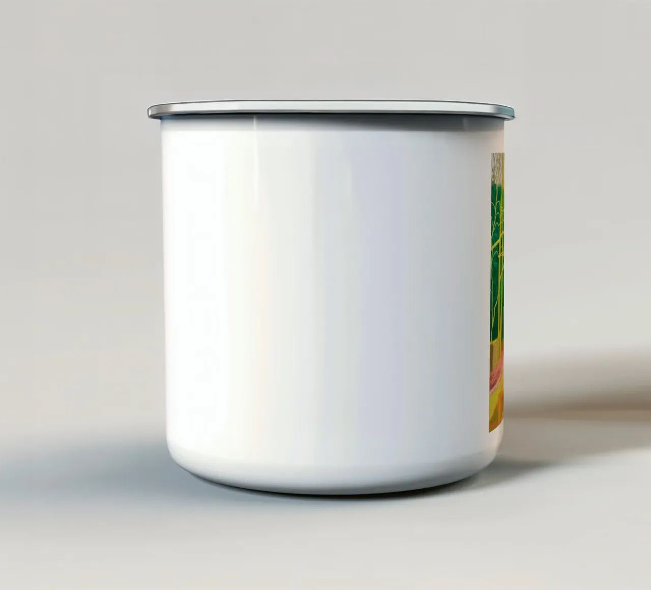 The Arrival of Spring in Woldgate enamel mug by Maegan