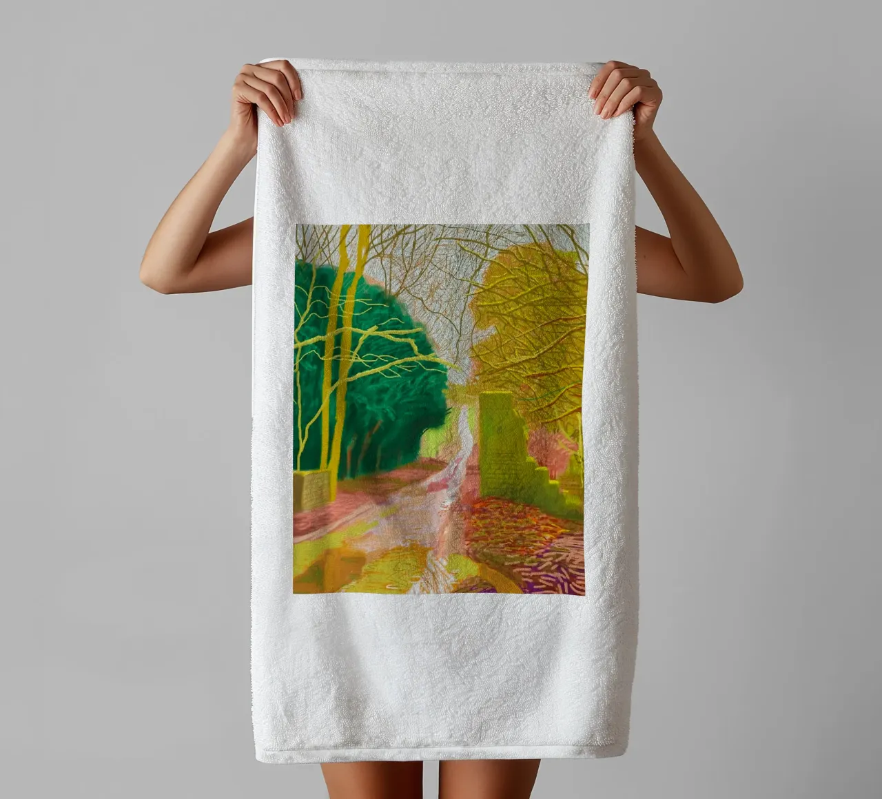 The Arrival of Spring in Woldgate towel by Maegan