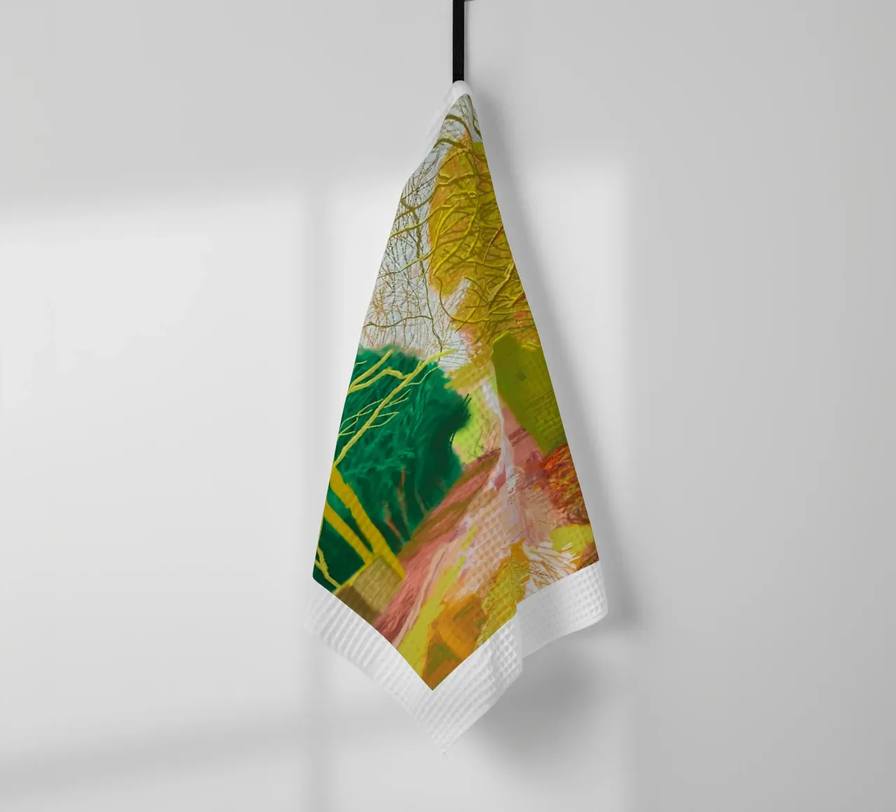 The Arrival of Spring in Woldgate tea towel by Maegan