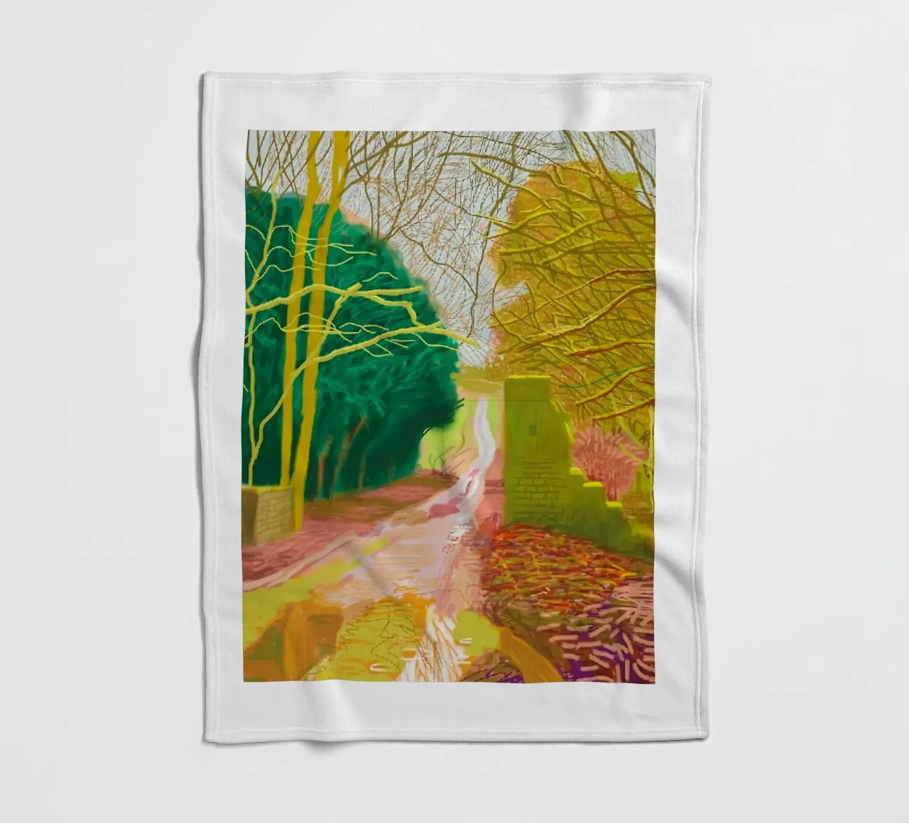The Arrival of Spring in Woldgate fleece blanket by Maegan