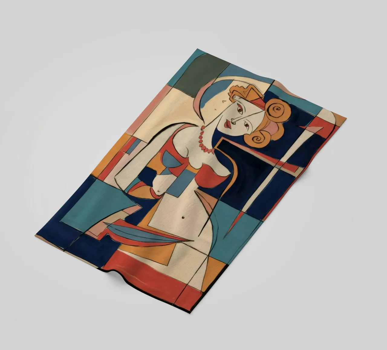 Espressione giocosa telo mare da Crimson Whisper