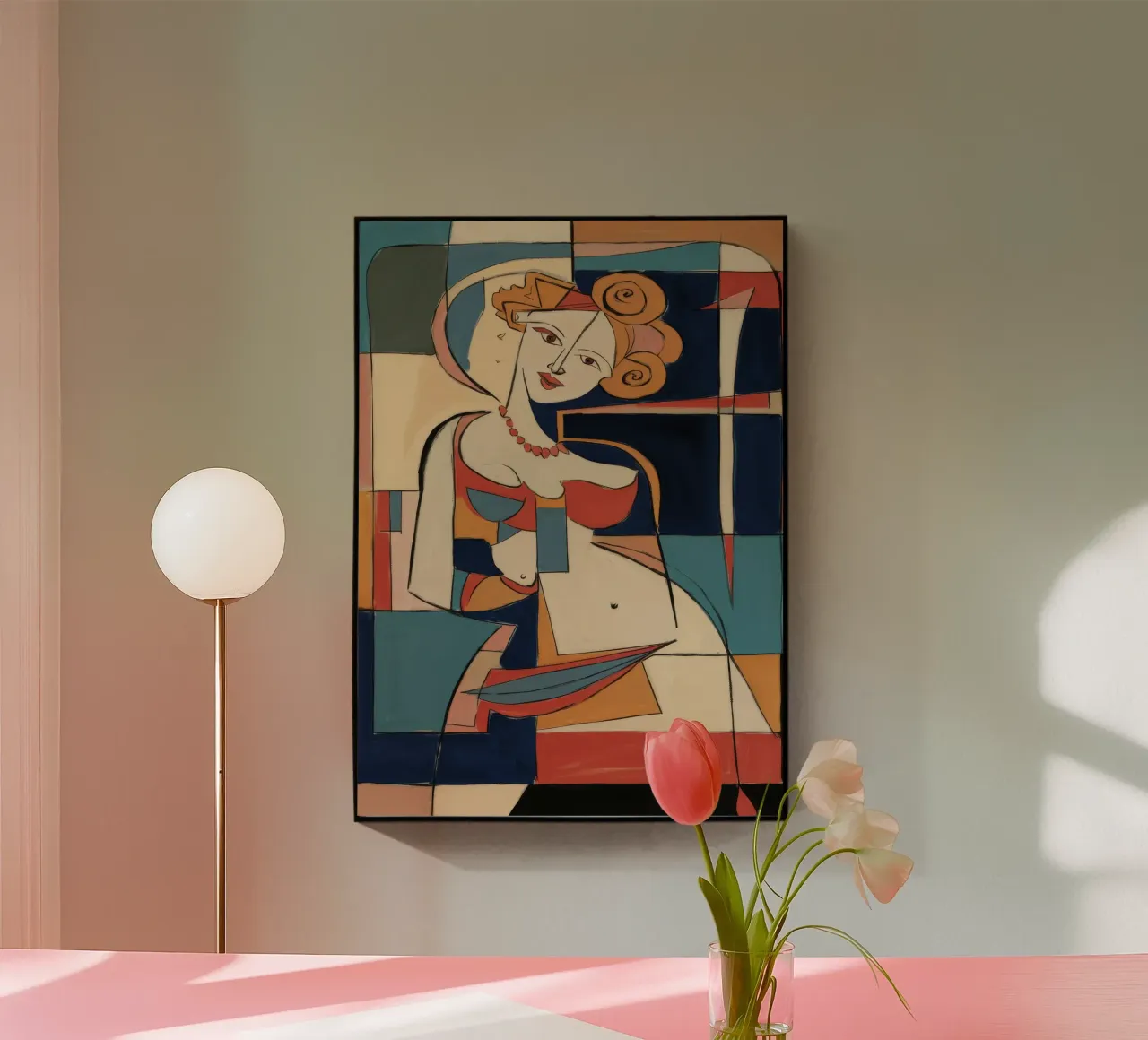 Speelse expressie acryl van Crimson Whisper