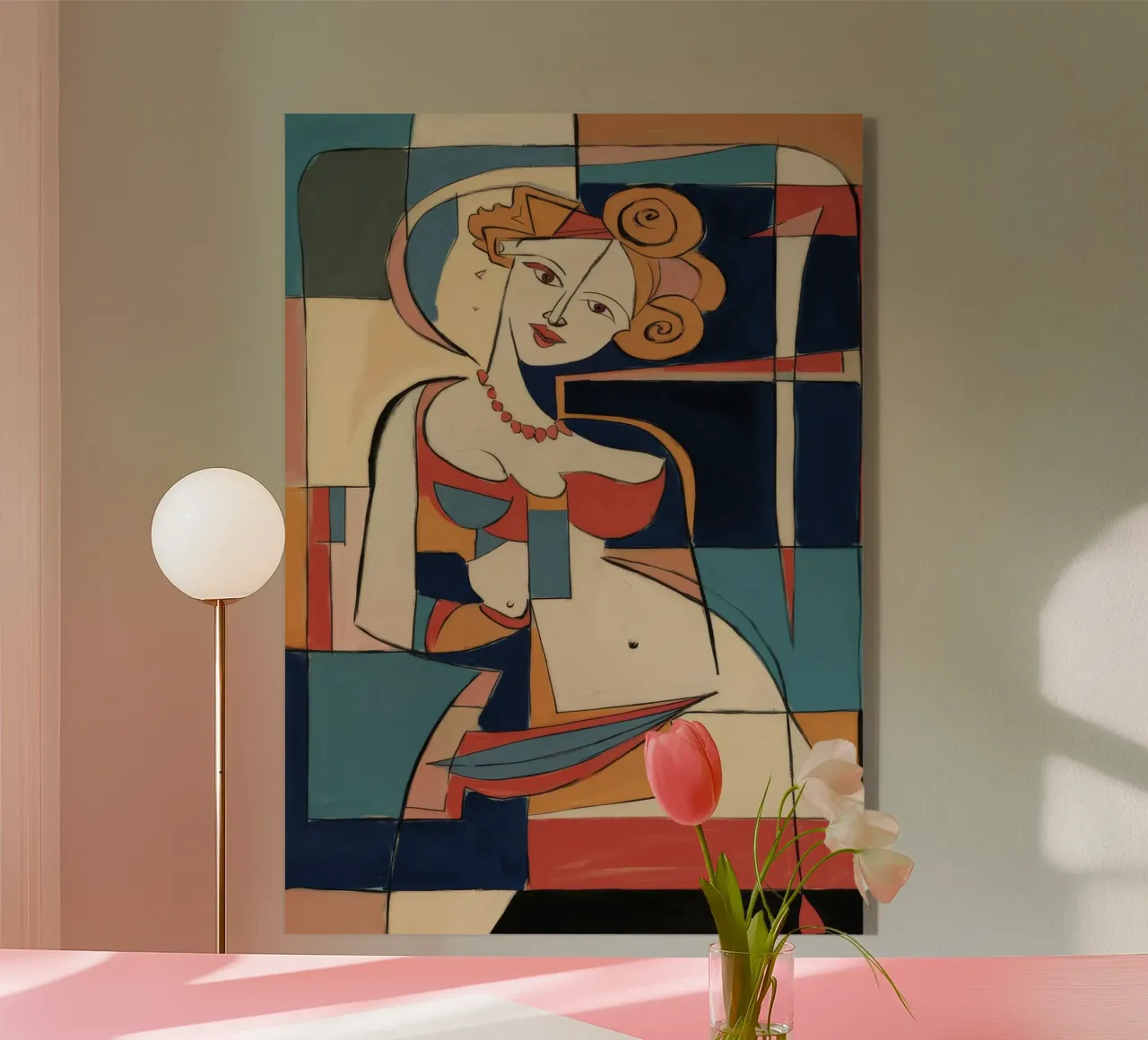 Speelse expressie acryl van Crimson Whisper