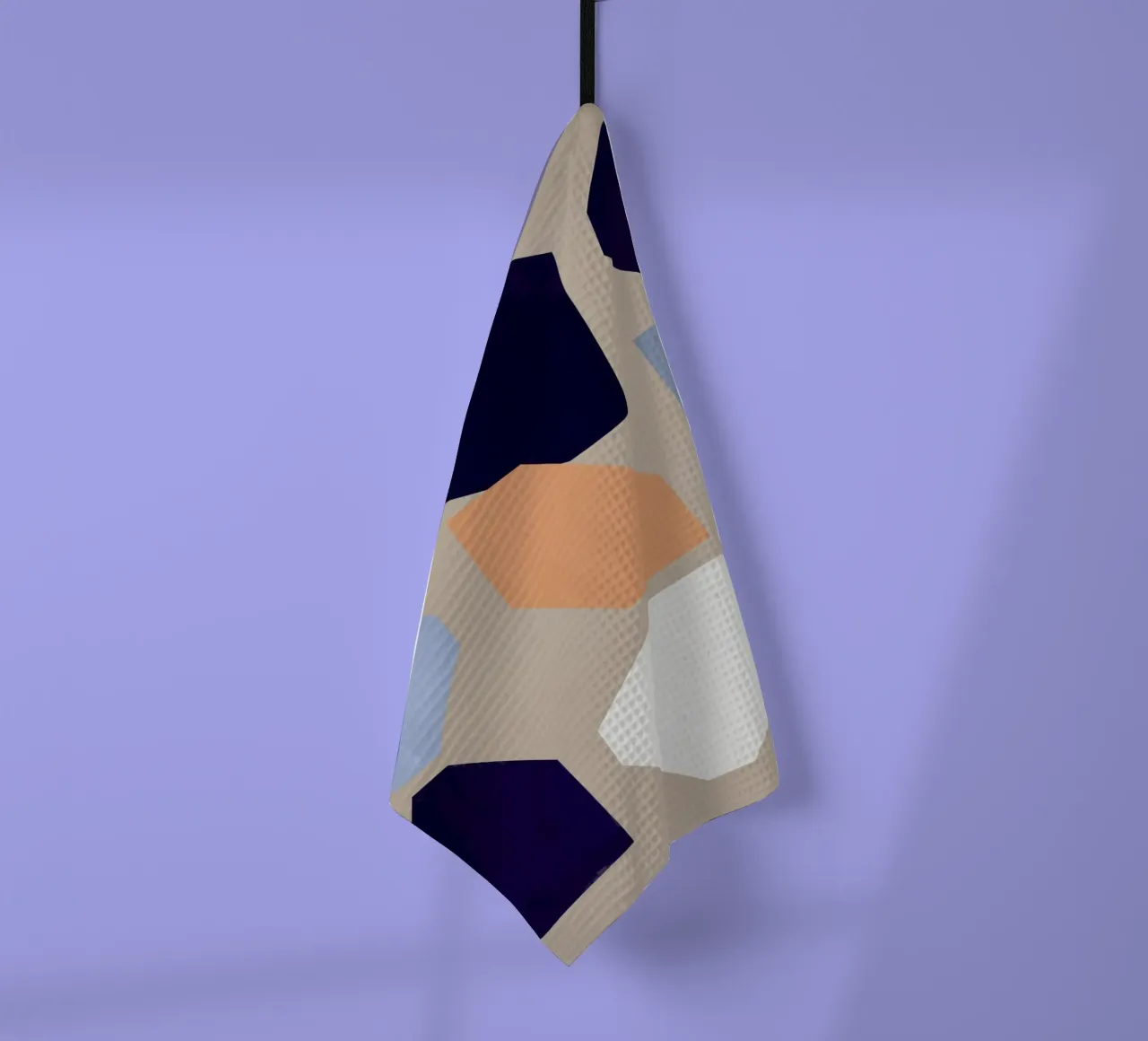 Geometrical shapes of nine 02 tea towel by Little Dean