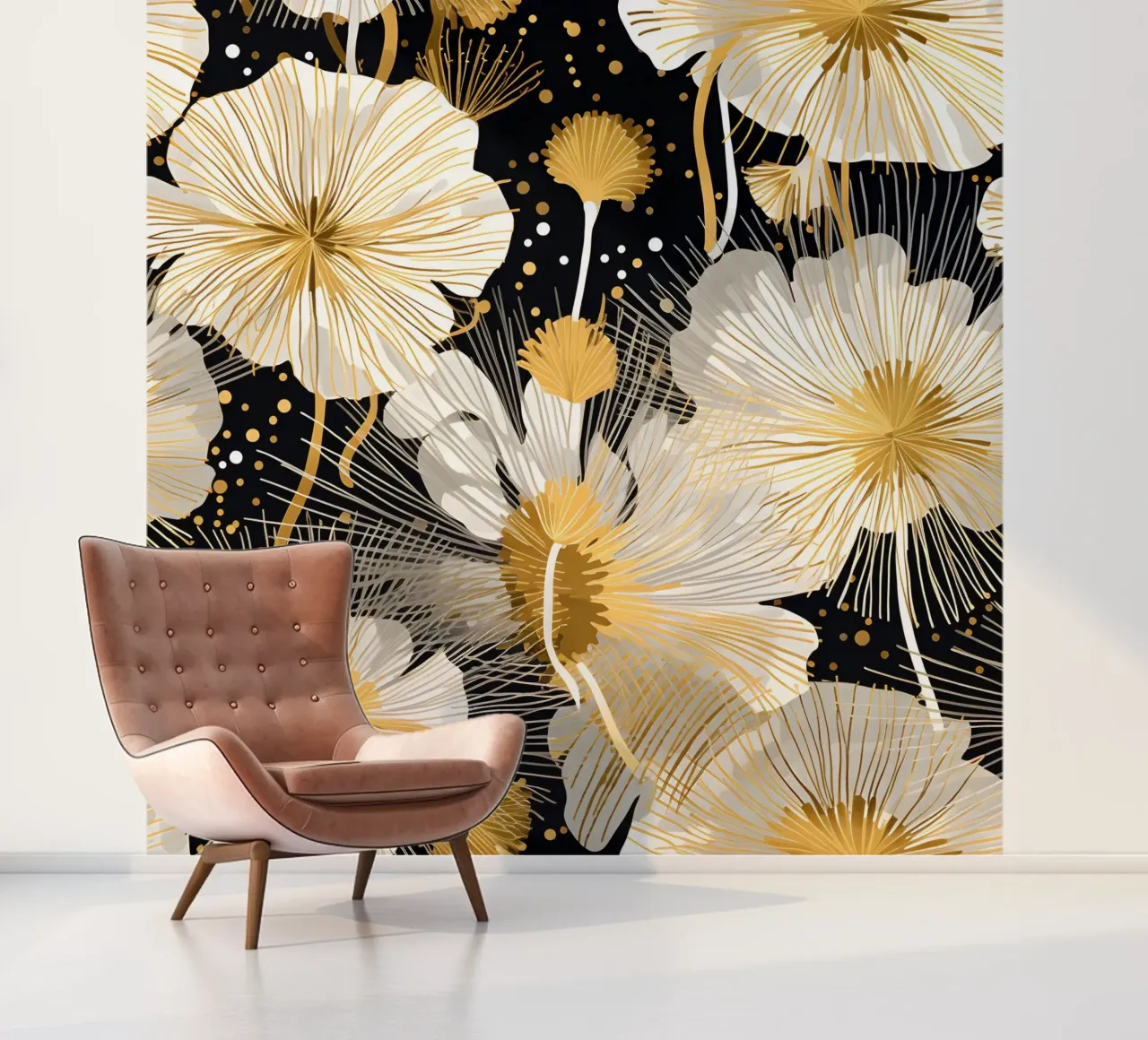 Elegant Dandelions photo wallpaper by Botanical Pattern House