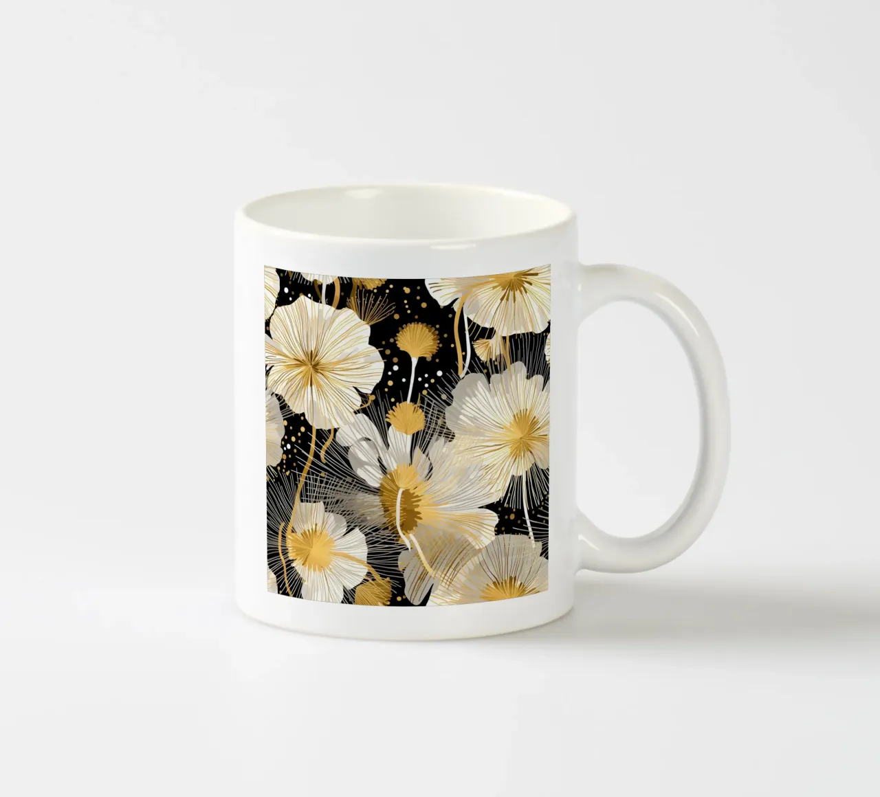 Eleganti denti di leone tazza in ceramica da Botanical Pattern House