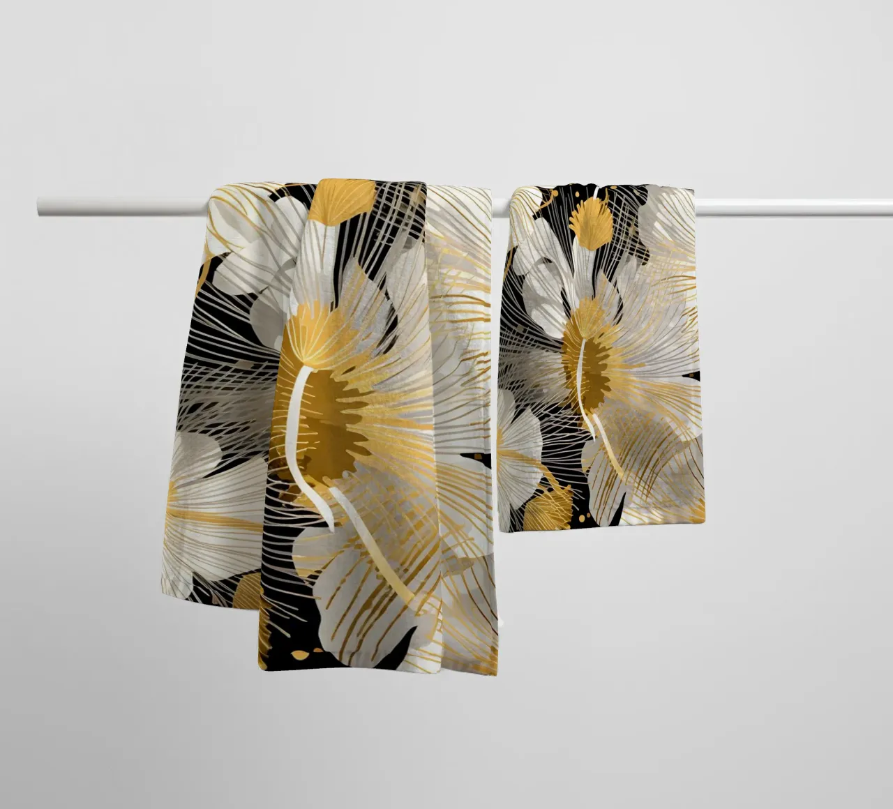 Elegant Dandelions towel by Botanical Pattern House