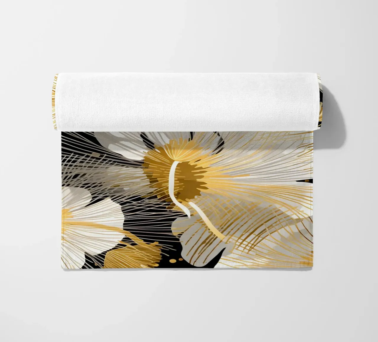 Elegant Dandelions beach towel by Botanical Pattern House