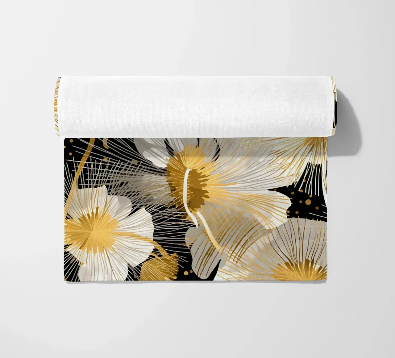 Elegant Dandelions beach towel by Botanical Pattern House
