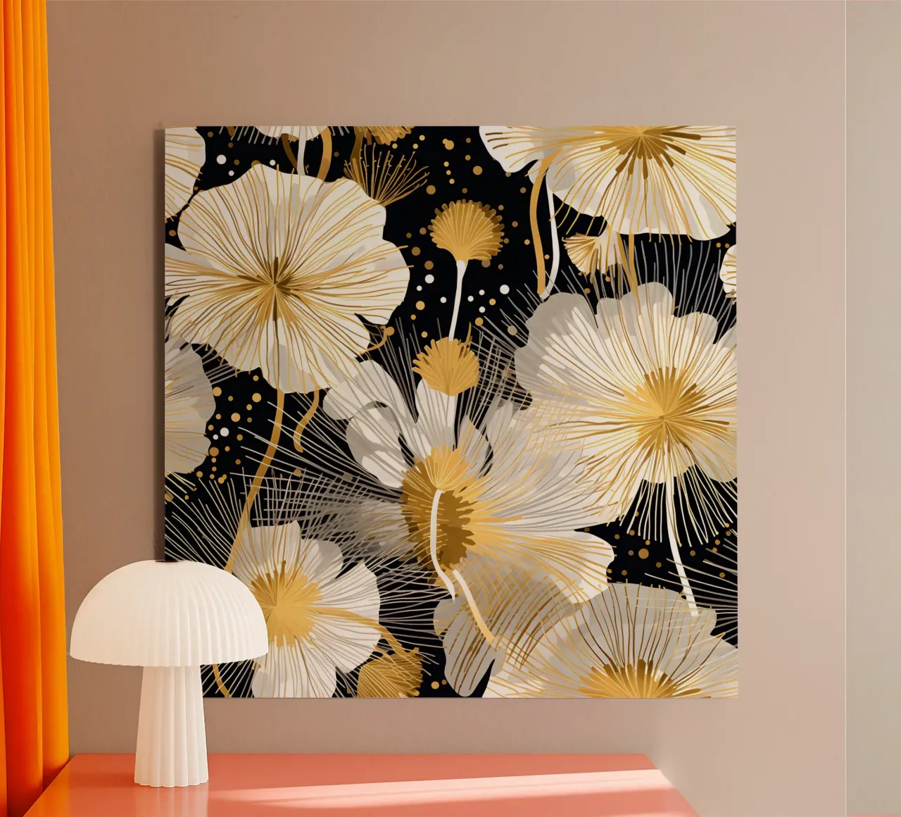 Elegant Dandelions forex plate by Botanical Pattern House