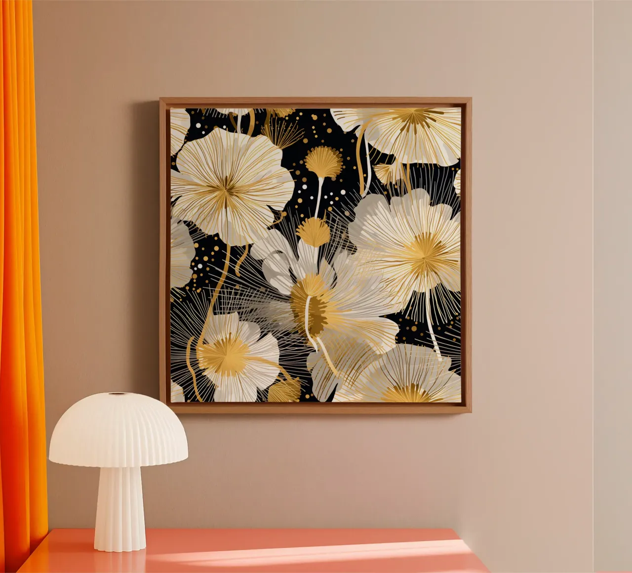 Elegant Dandelions canvas by Botanical Pattern House