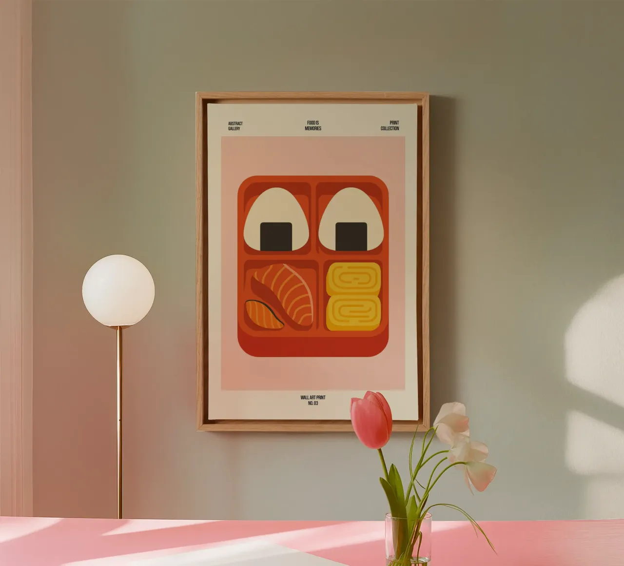 Bento Love – No. 03 tela con Cornice a cassetta da Studio Mooodz