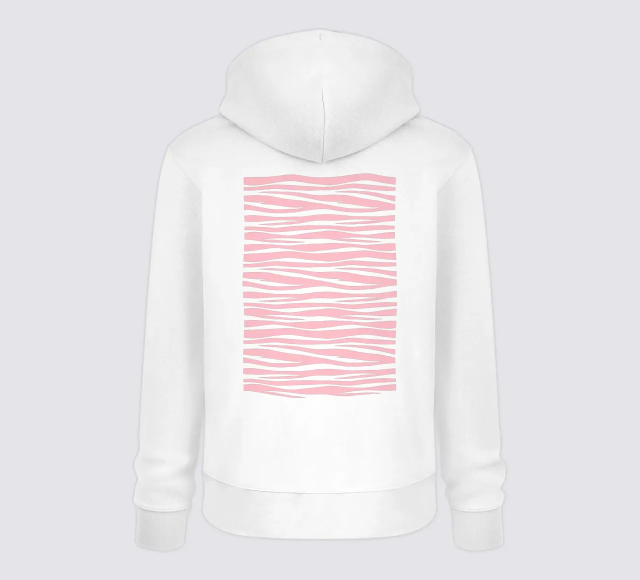 Marshmallow rosa con stampa zebrata felpa con cappuccio da SilverPegasus