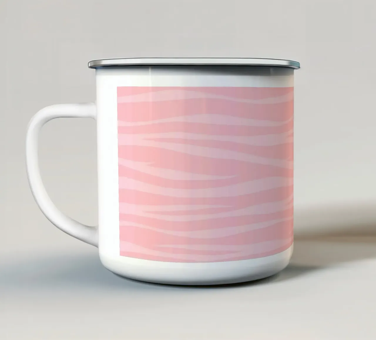 Marshmallow rosa con stampa zebrata tazza in smalto da SilverPegasus