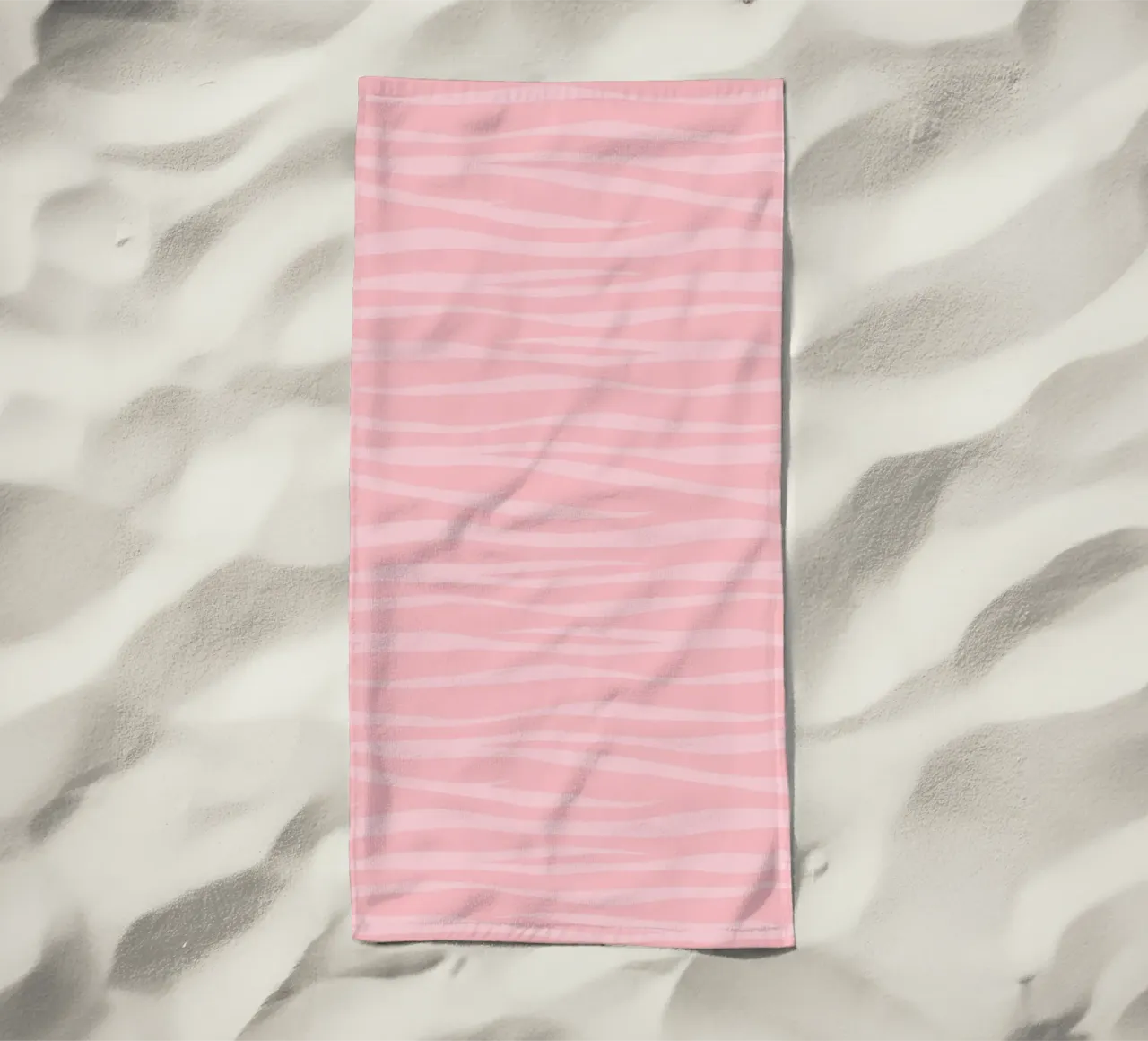 Zebra Print Rosa Marshmallow Strandtuch von SilverPegasus