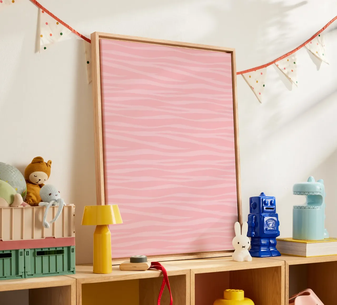 Zebraprint roze marshmallow canvas van SilverPegasus