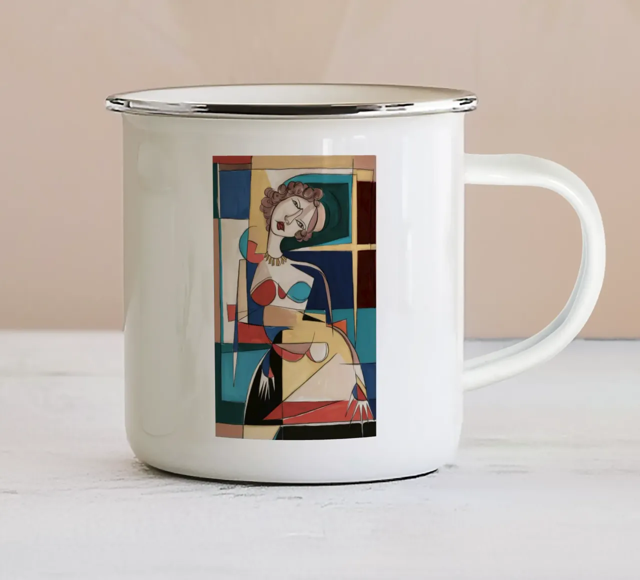 Freudentanz Emaille Tasse von Crimson Whisper