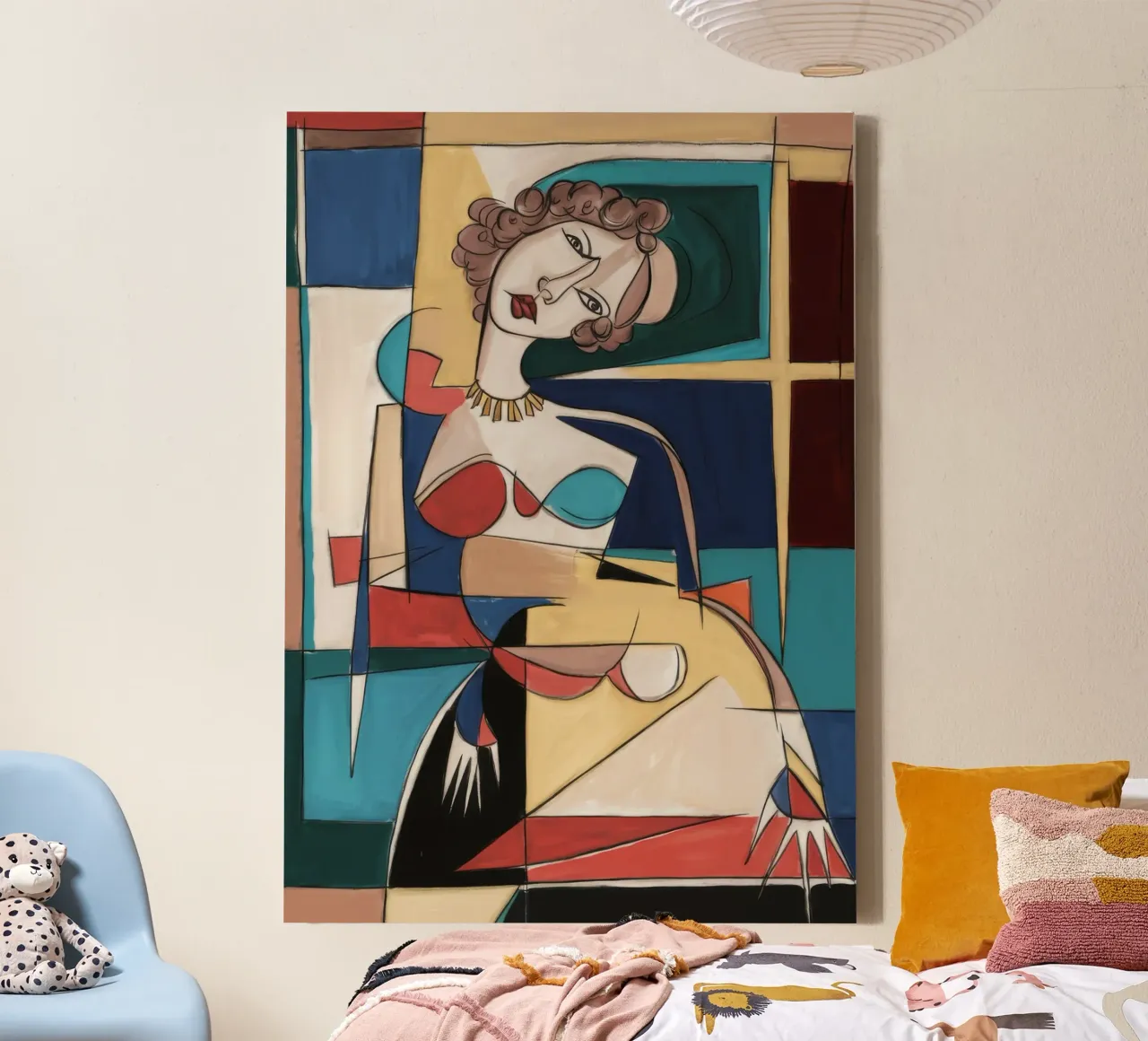 Vreugdevolle dans canvas met Baklijst van Crimson Whisper