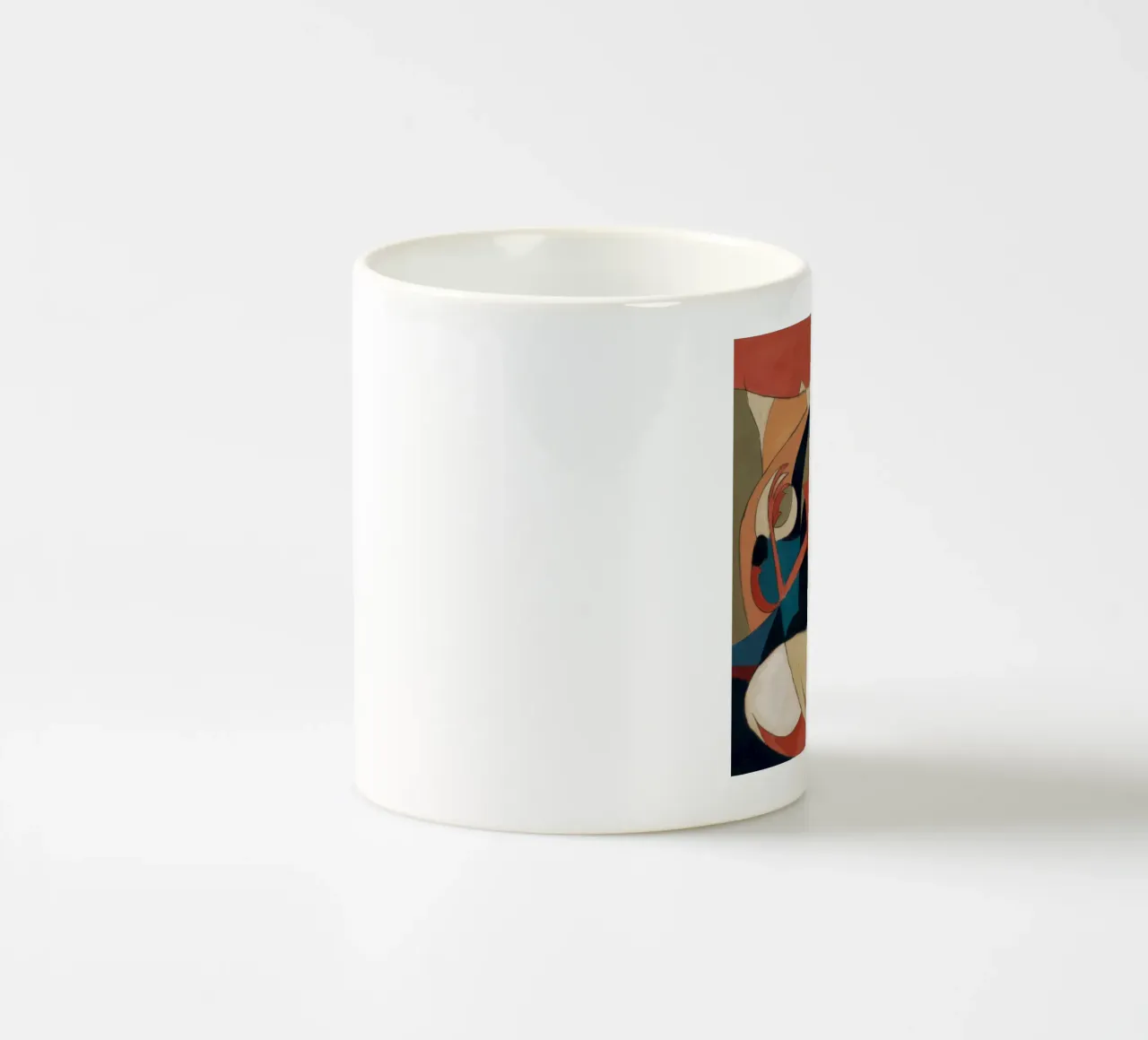 Movimiento expresivo taza de cerámica de Crimson Whisper
