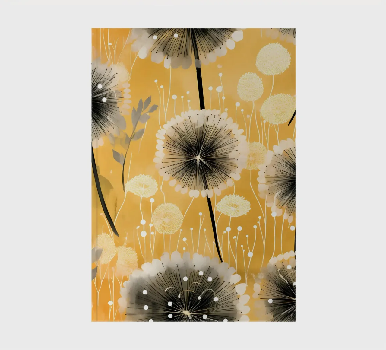Elegant Dandelions notebook by Botanical Pattern House