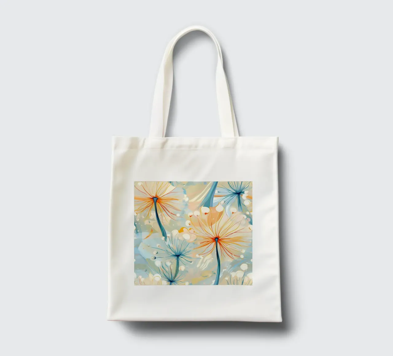 Elegant Dandelions tote bag by Botanical Pattern House